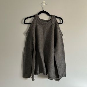Grey should cut out knit sweater